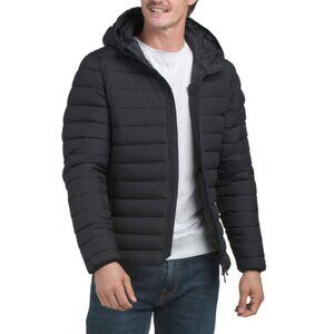 SAVE THE DUCK Black Marco Quilted Hooded Jacket